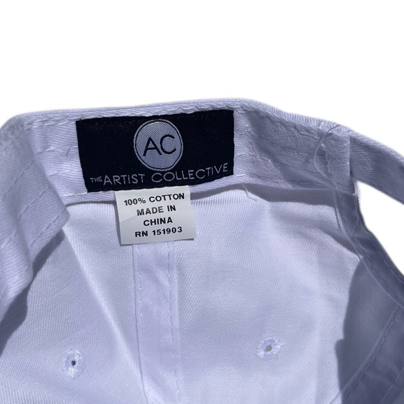 Scorpion rose embroidered all white strap back hat - Picture 5 of 7